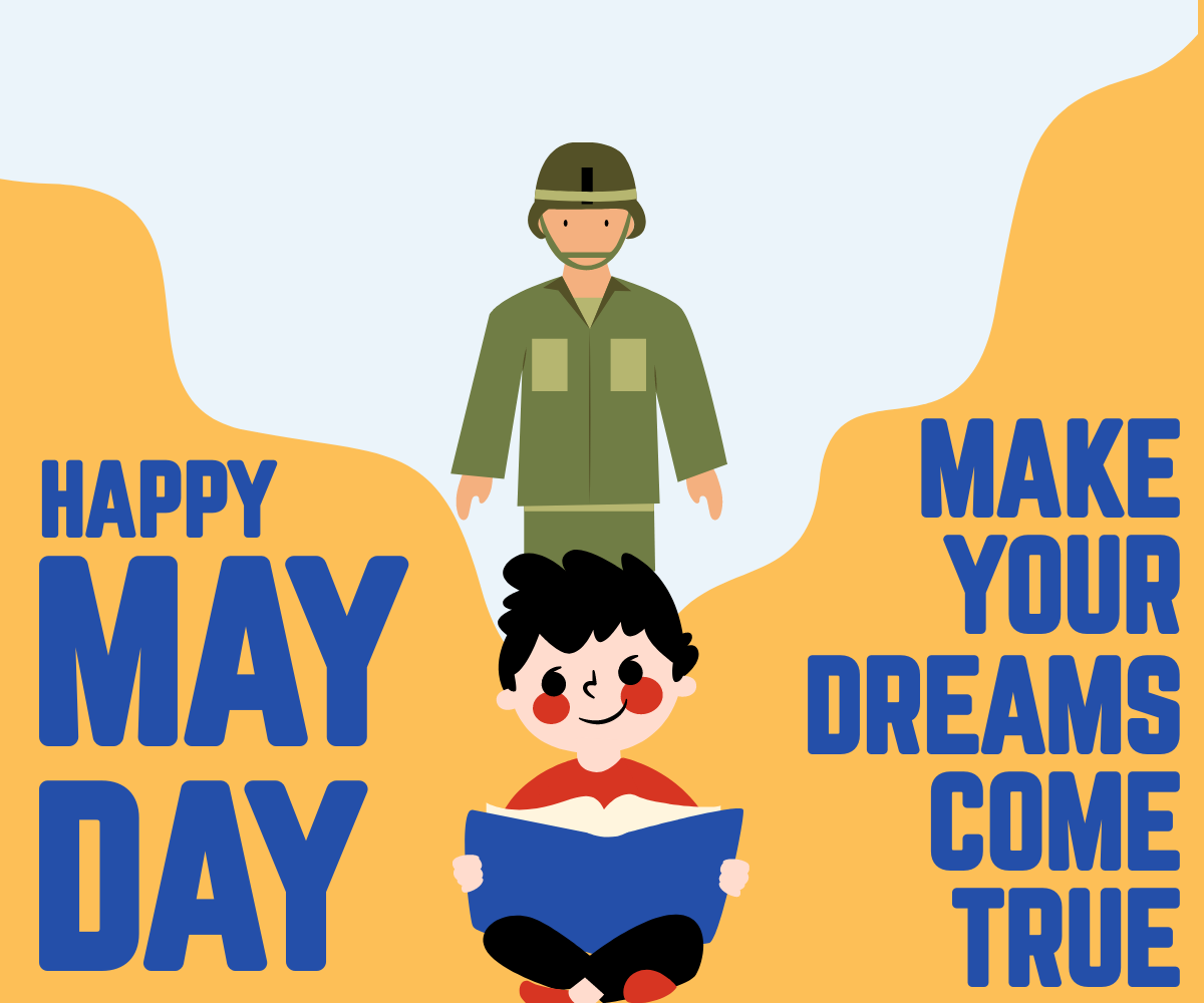 Free May Day Photo Banner Template