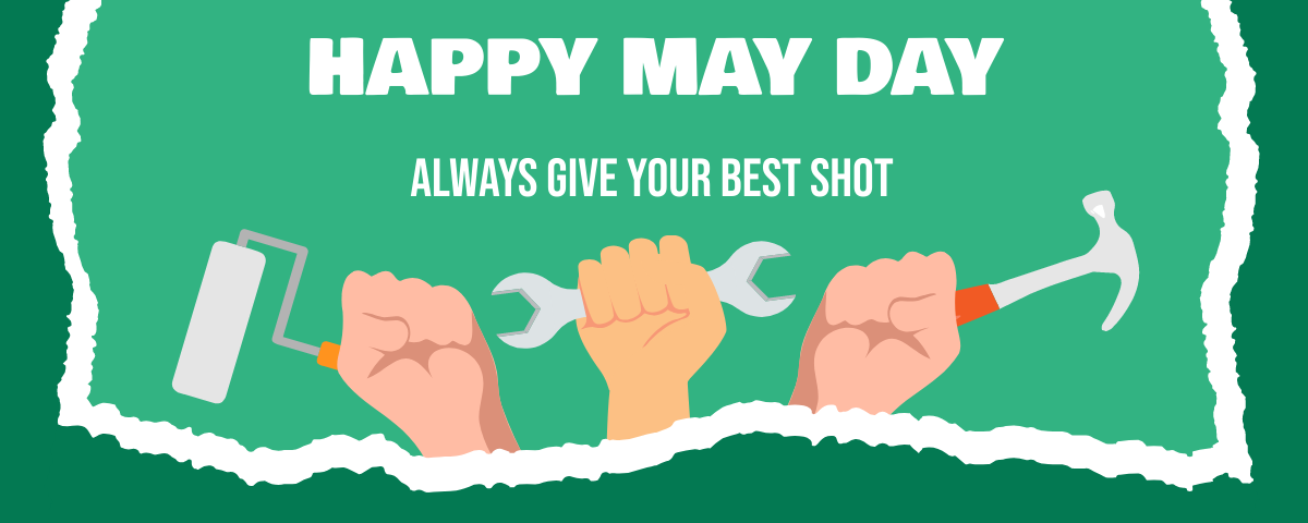 Free May Day Flex Banner Template
