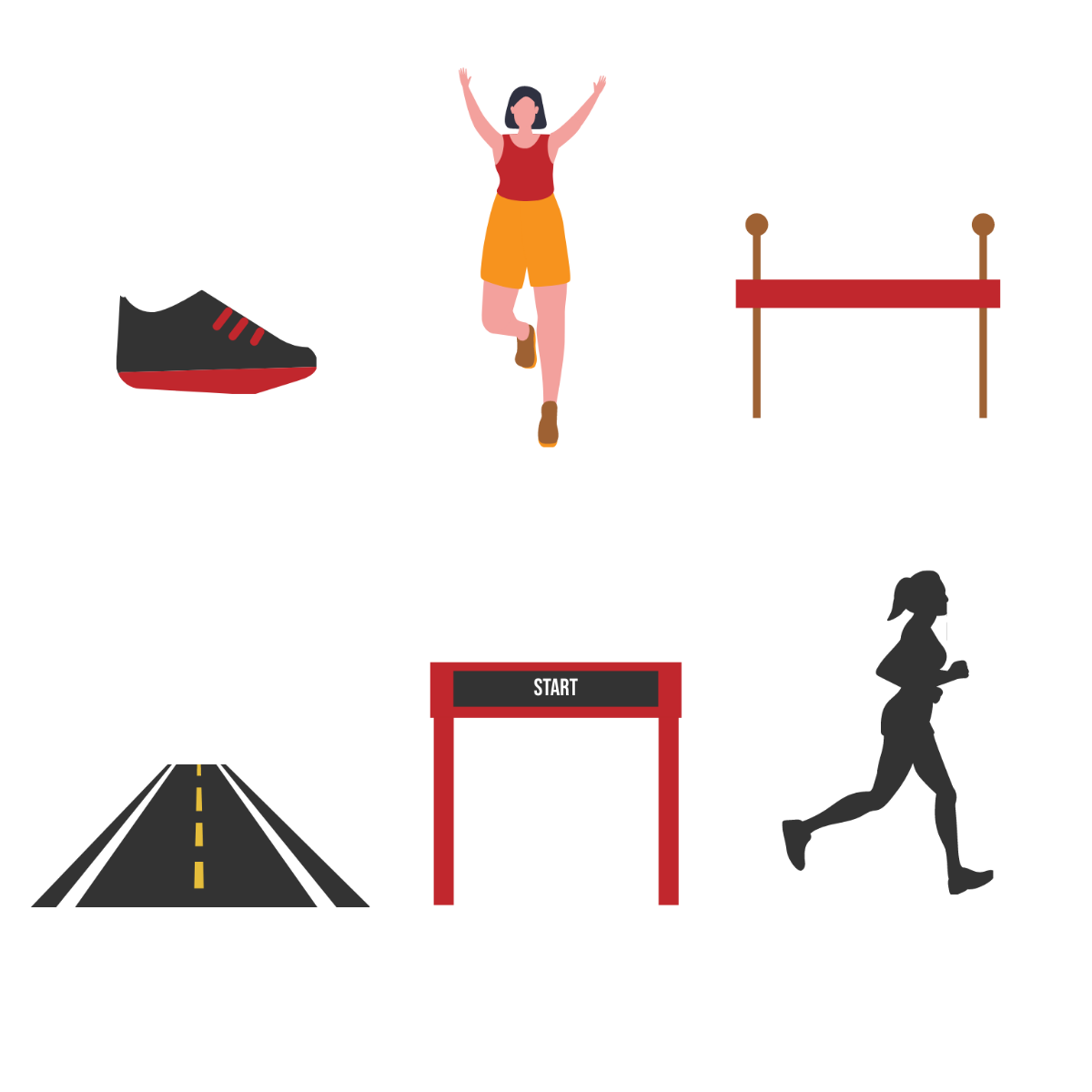 Free Marathon Icons Template