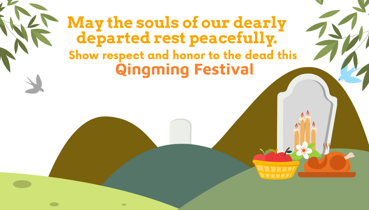 Free Qingming Festival Card Template