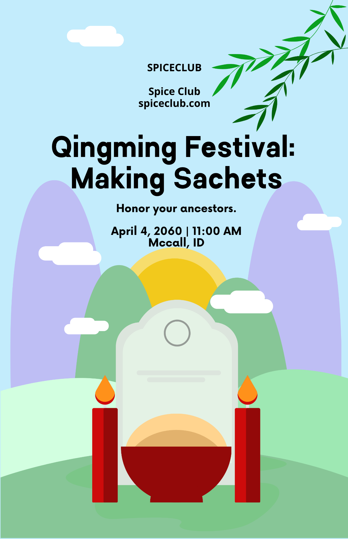 Free Qingming Festival Poster Template