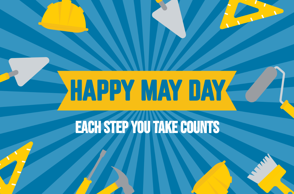 Happy May Day Banner Template