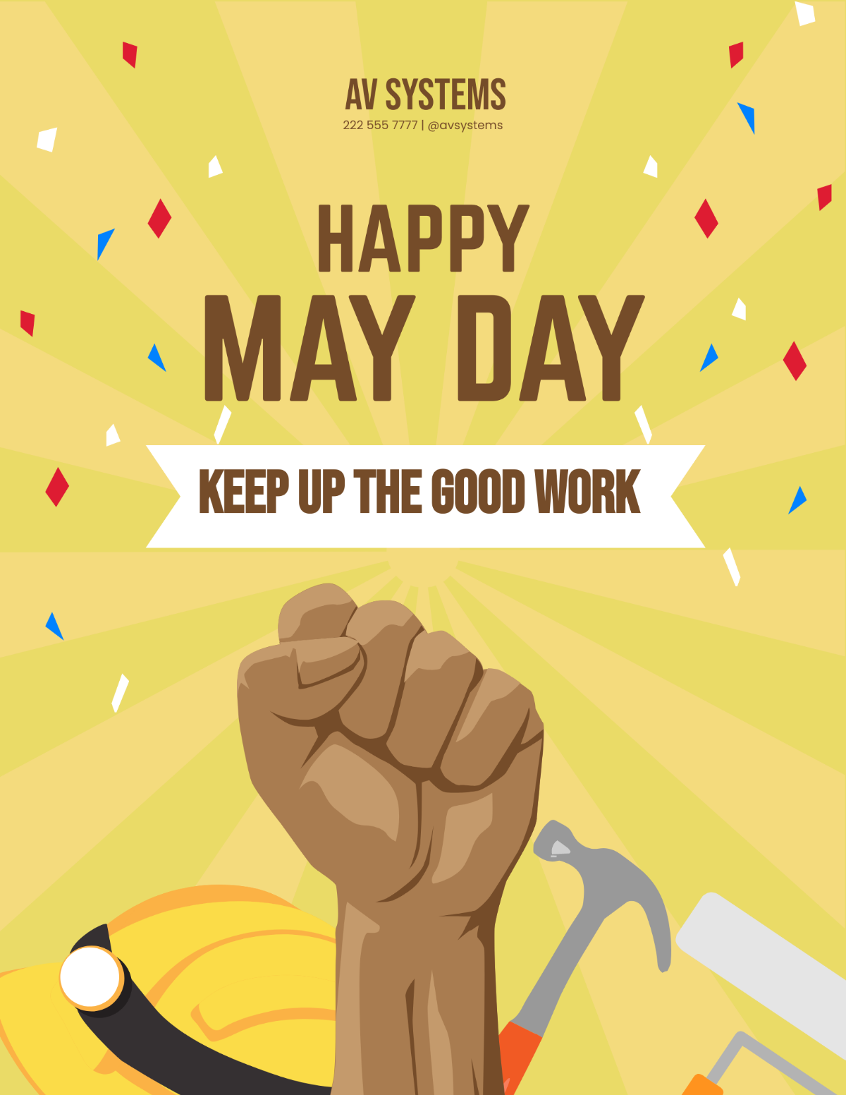 Free May Day Flyer Template
