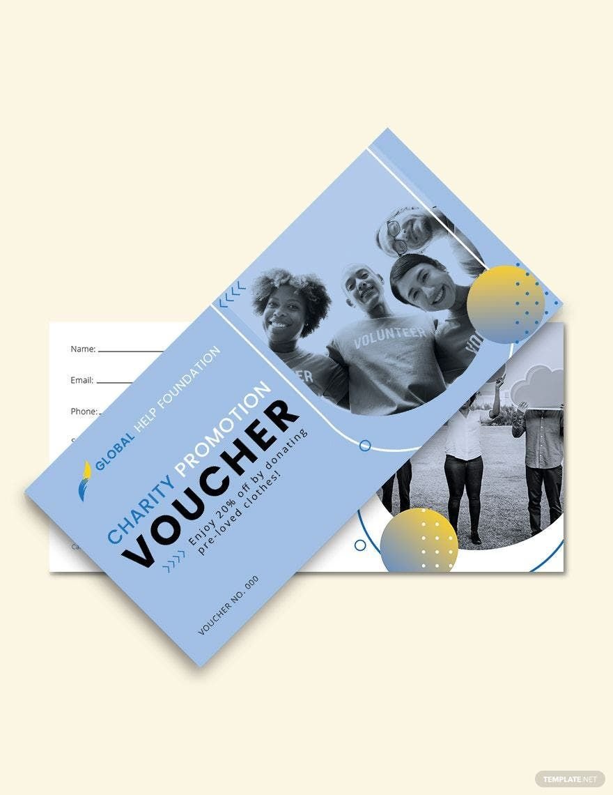 Charity Promotion Voucher Template