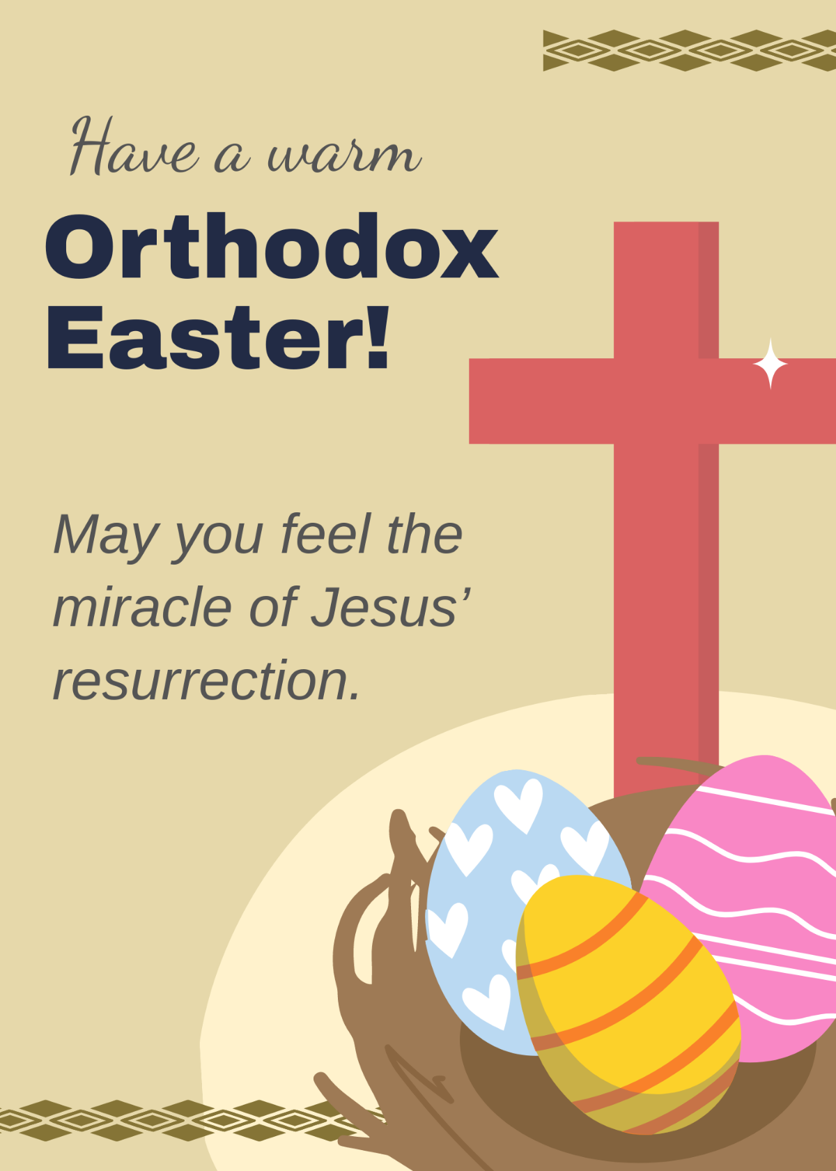 Free Orthodox Easter Greeting Template