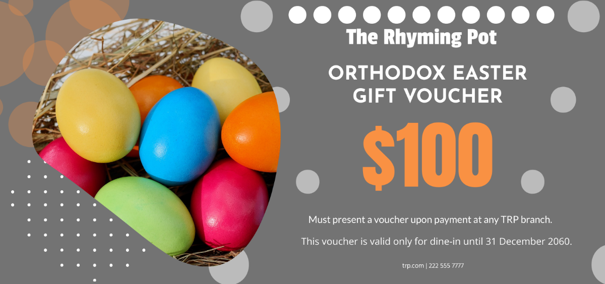 Orthodox Easter Voucher Template