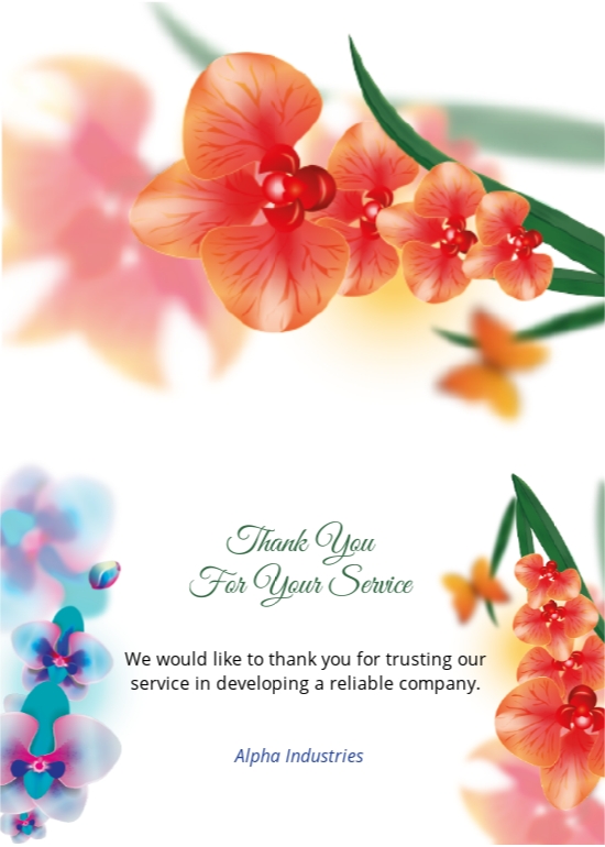 Bi-fold Thank You Card Template [Free PDF] - Word | PSD | Apple Pages ...