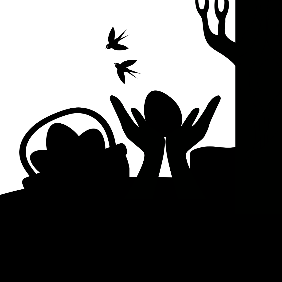 Free Orthodox Easter Silhouette Template