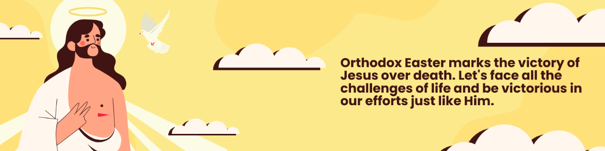 Free Orthodox Easter Linkedin Banner Template