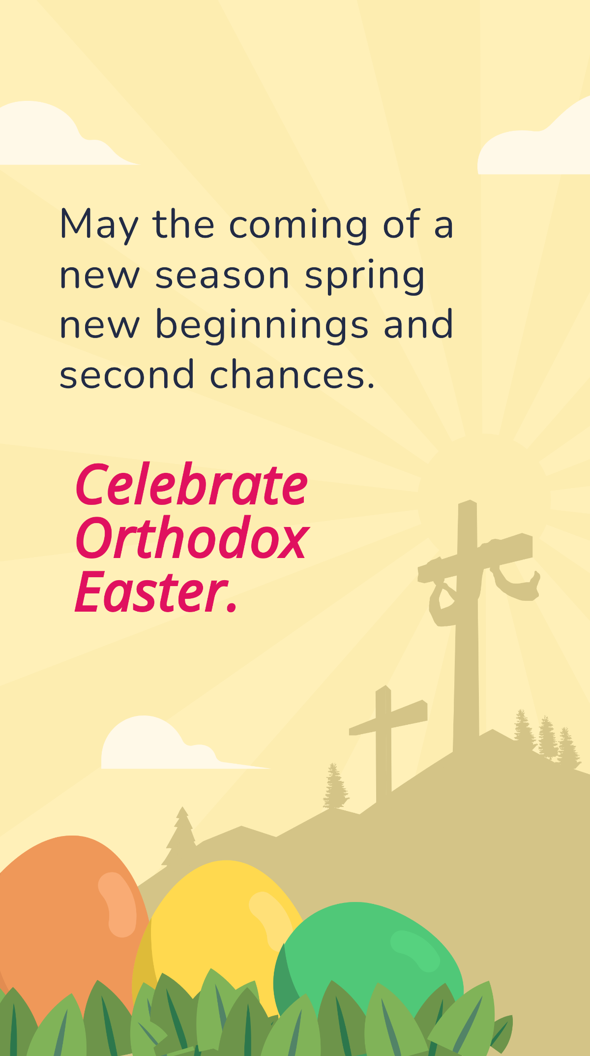 Free Orthodox Easter Whatsapp Status Template