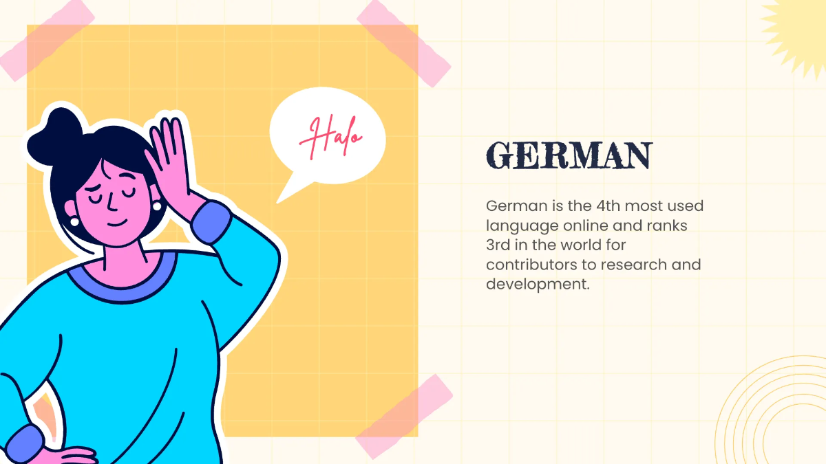 Free Cool Foreign Language Presentation Template to Edit Online