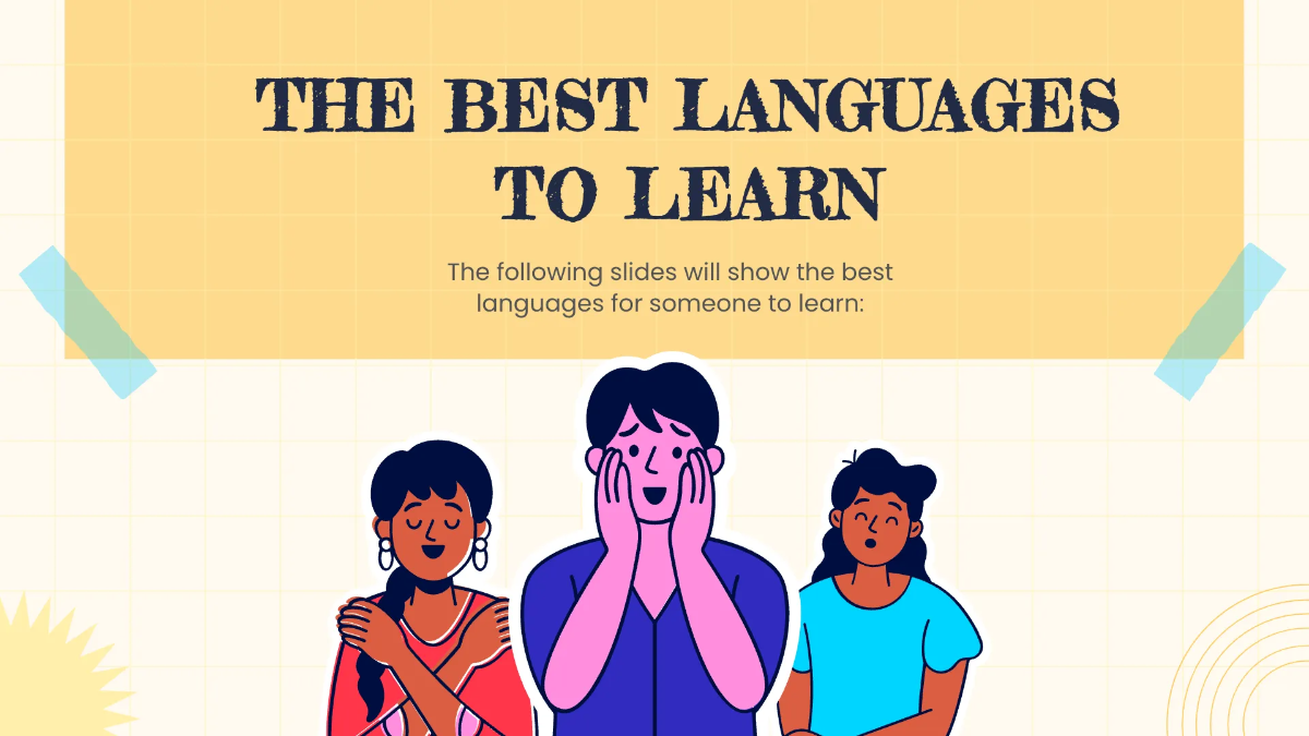 Free Cool Foreign Language Presentation Template to Edit Online