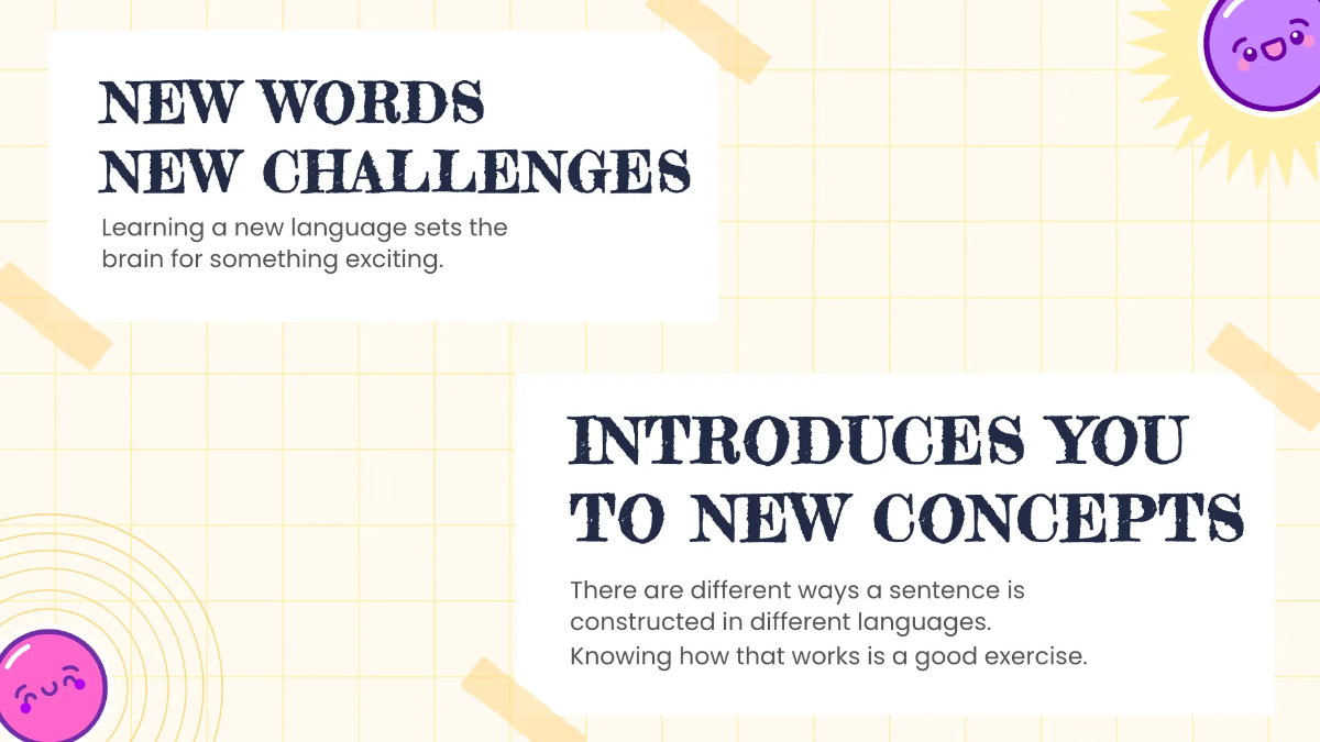 Free Cool Foreign Language Presentation Template to Edit Online