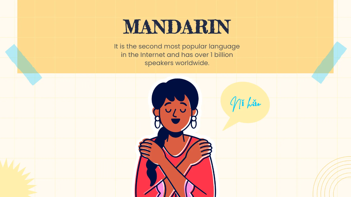 Free Cool Foreign Language Presentation Template to Edit Online