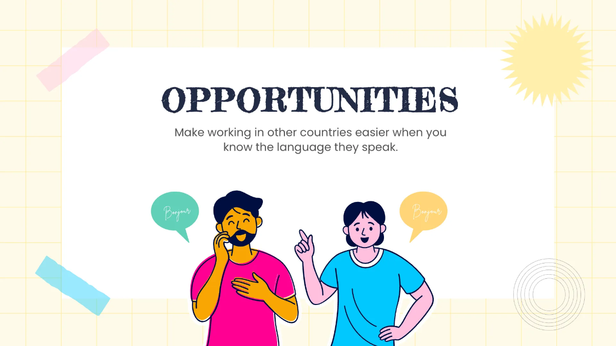 Free Cool Foreign Language Presentation Template to Edit Online