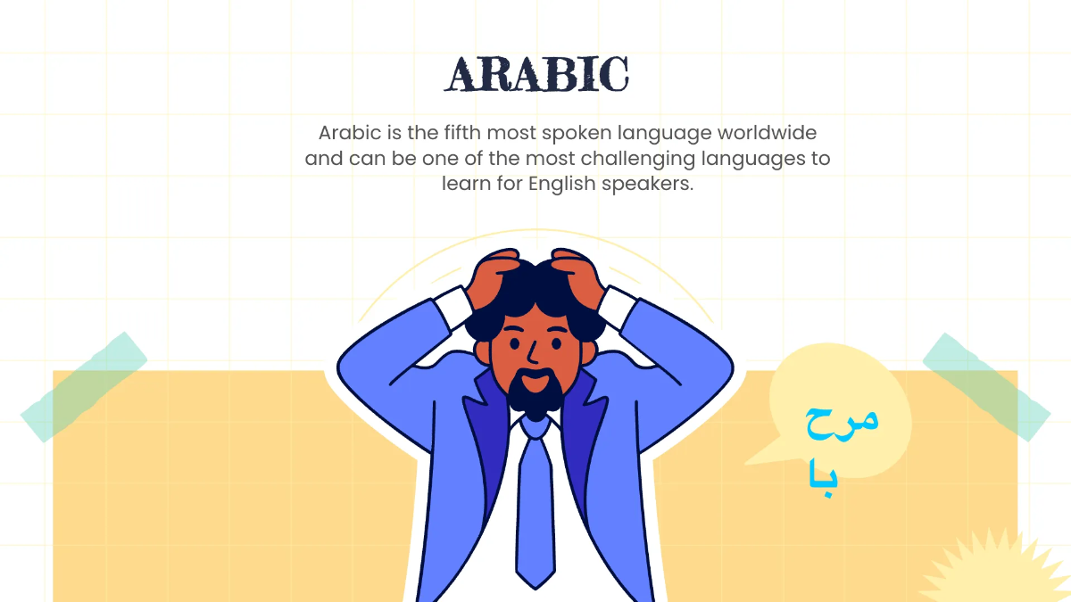Free Cool Foreign Language Presentation Template to Edit Online
