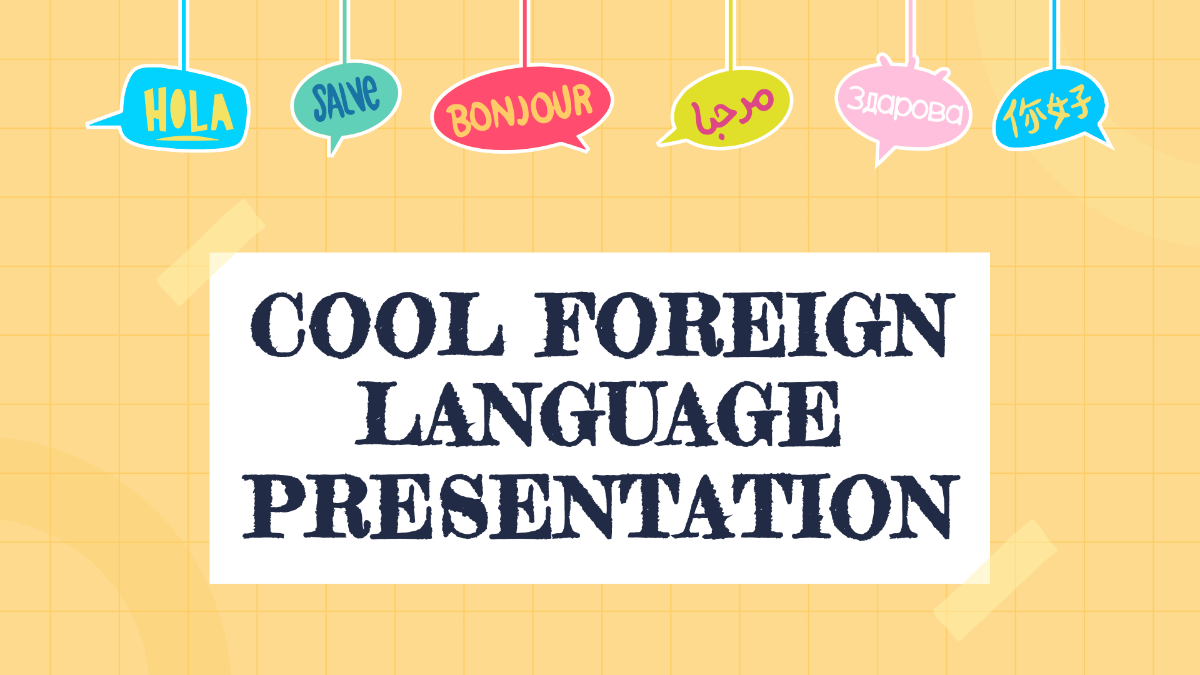 Free Cool Foreign Language Presentation Template
