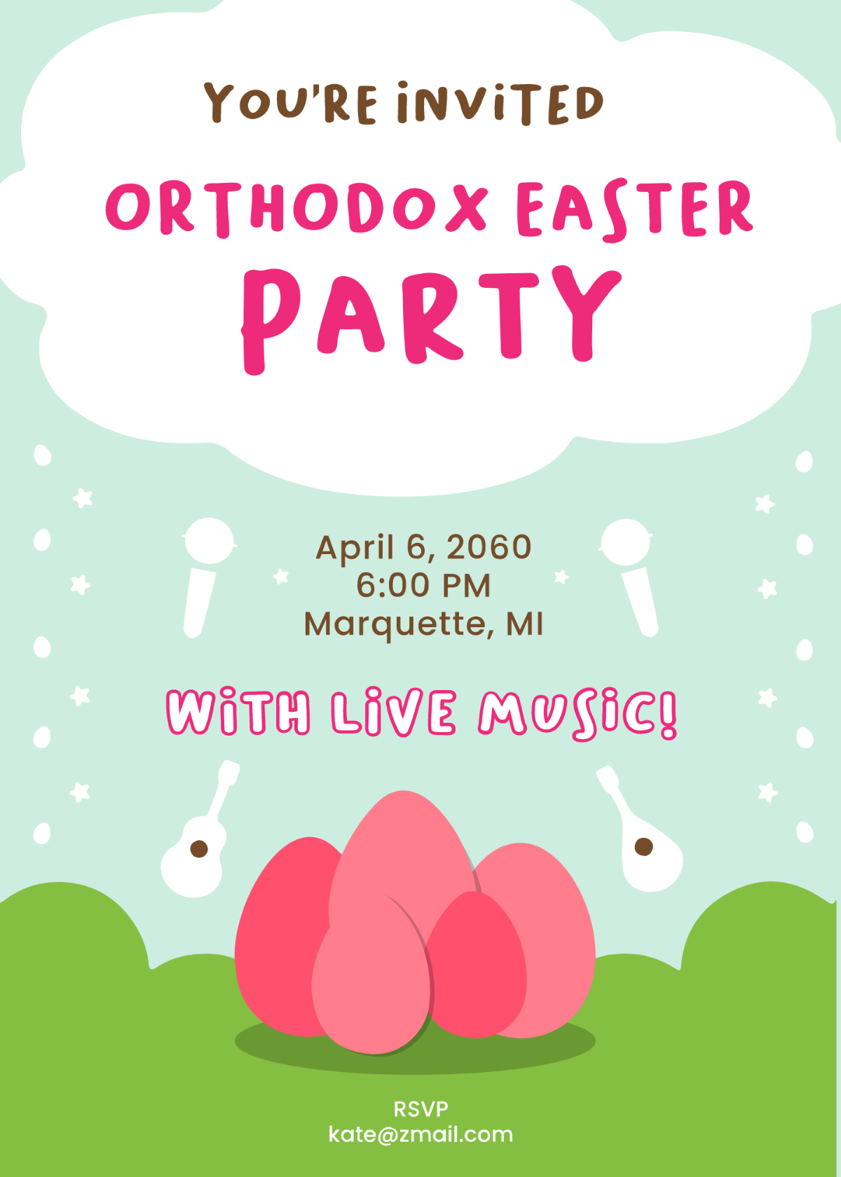 Free Orthodox Easter Party Invitation Template