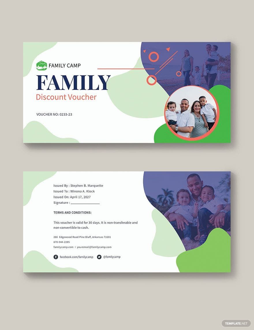 Family Discount Voucher Template Download In Word Illustrator PSD Apple Pages Publisher 