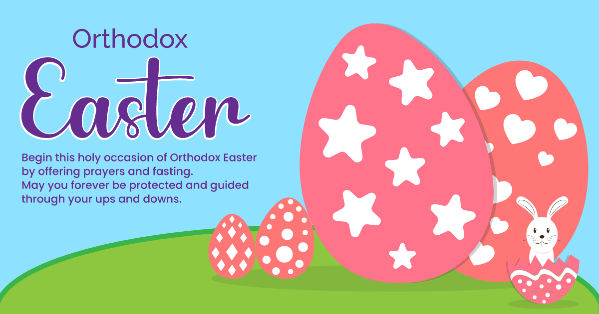 Free Orthodox Easter Facebook Post Template