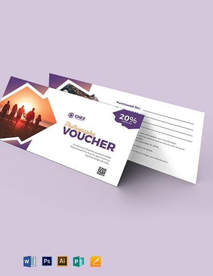 family photography voucher template