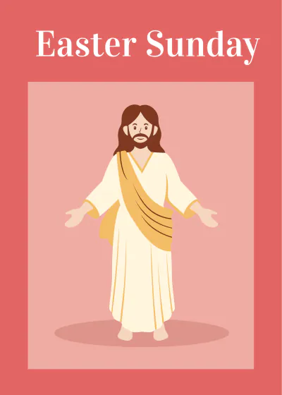 Free Easter Flash Card Template to Edit Online