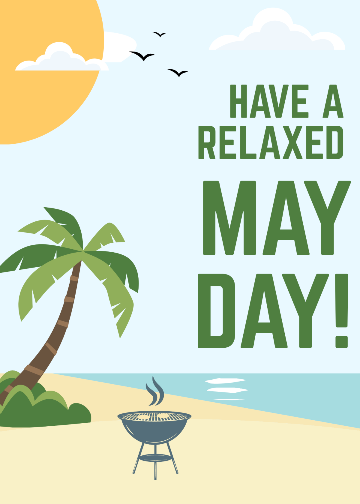 May Day Greeting Card Template