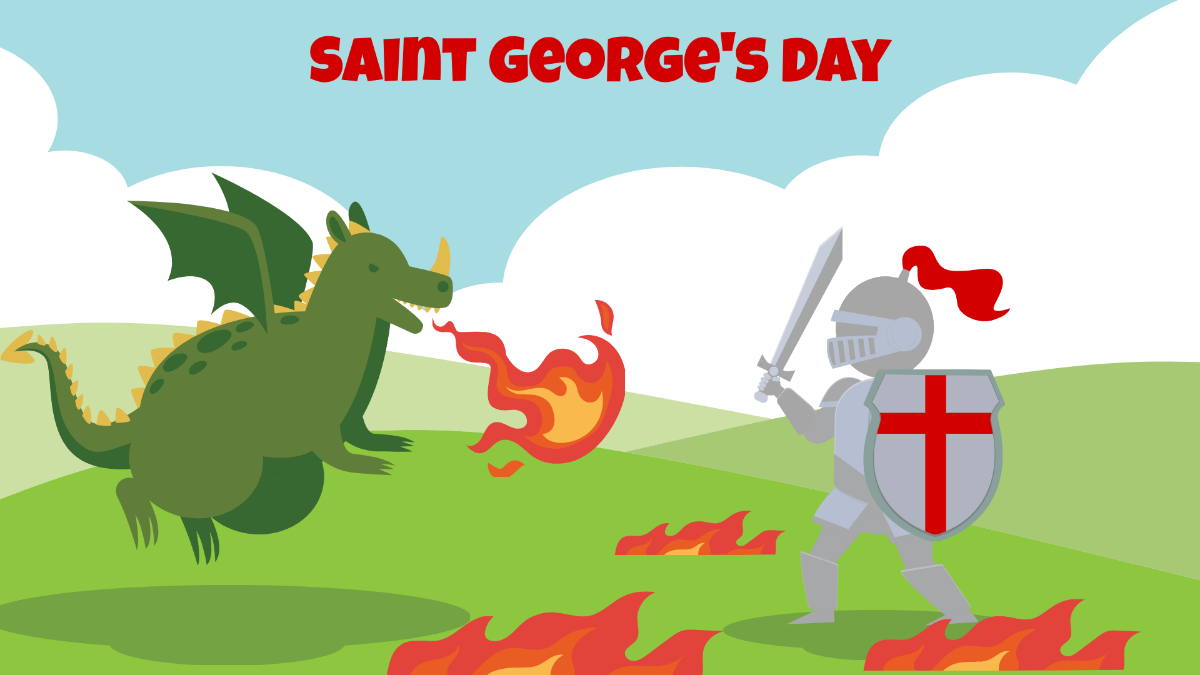 St. George's Day Background Template