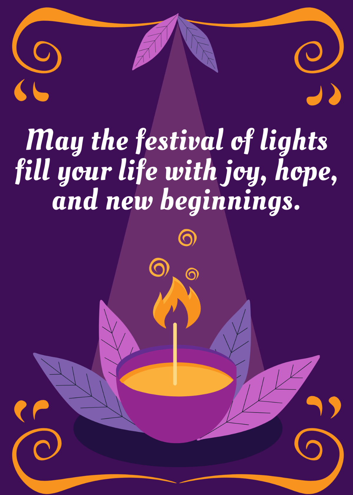 Festival of Lights Greeting Template