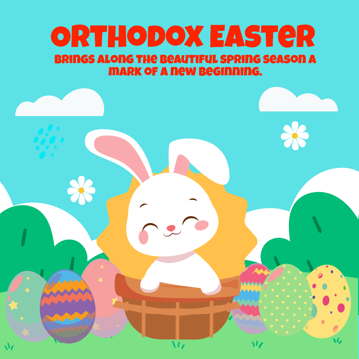 Free Orthodox Easter Instagram Post Template