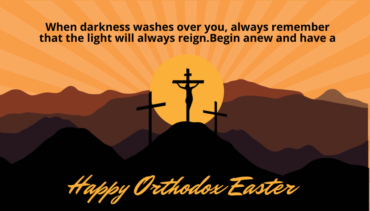 Orthodox Easter Card Template