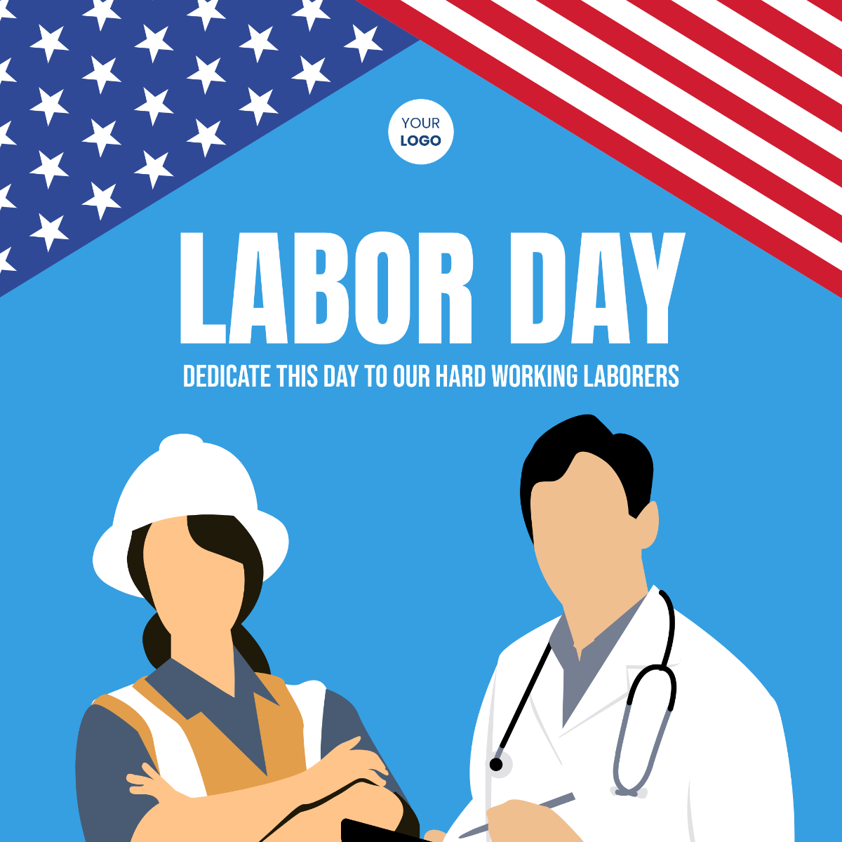 Labor Day Instagram Post Template - Edit Online & Download