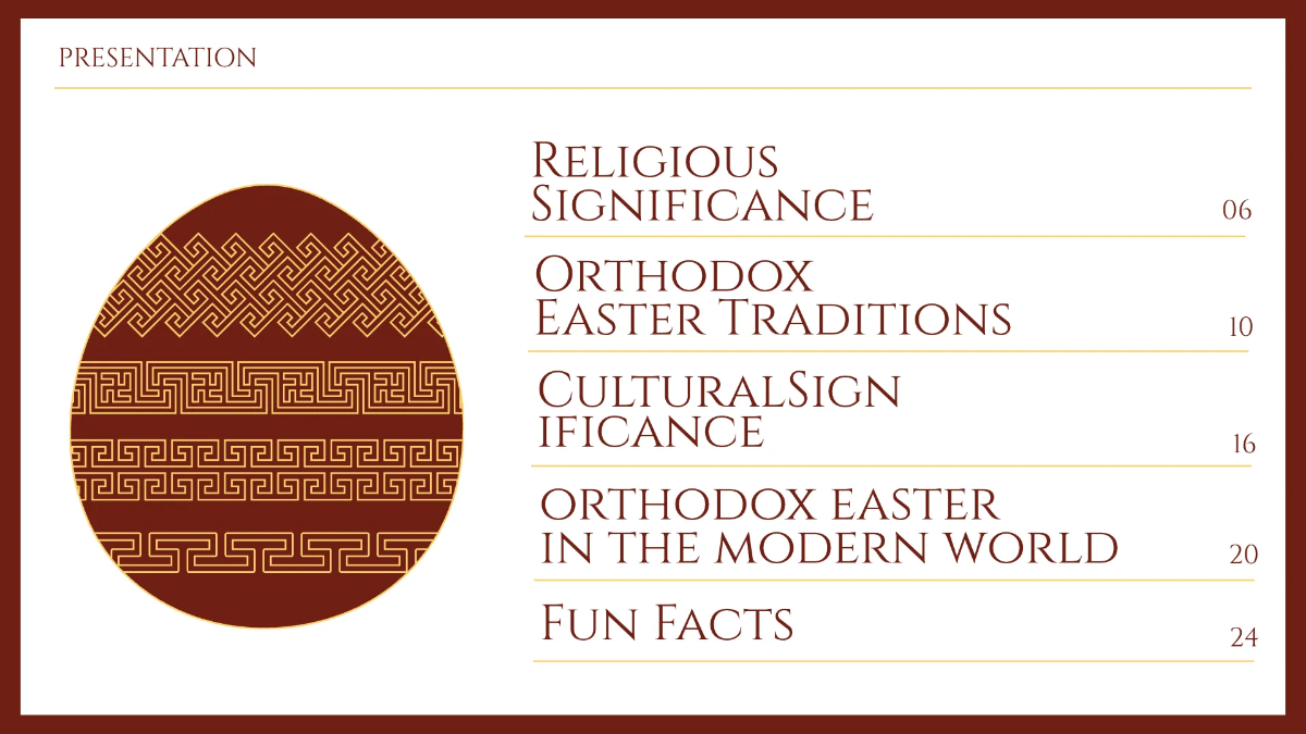 Free Orthodox Easter Presentation Template to Edit Online