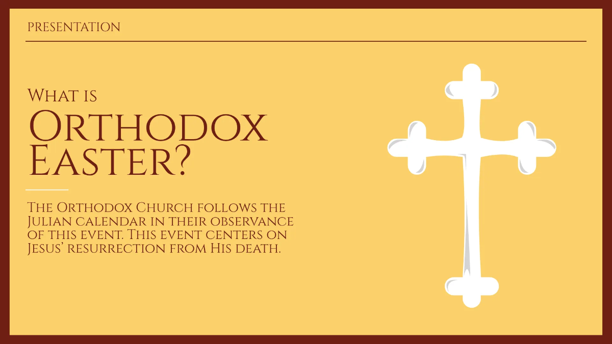Free Orthodox Easter Presentation Template to Edit Online