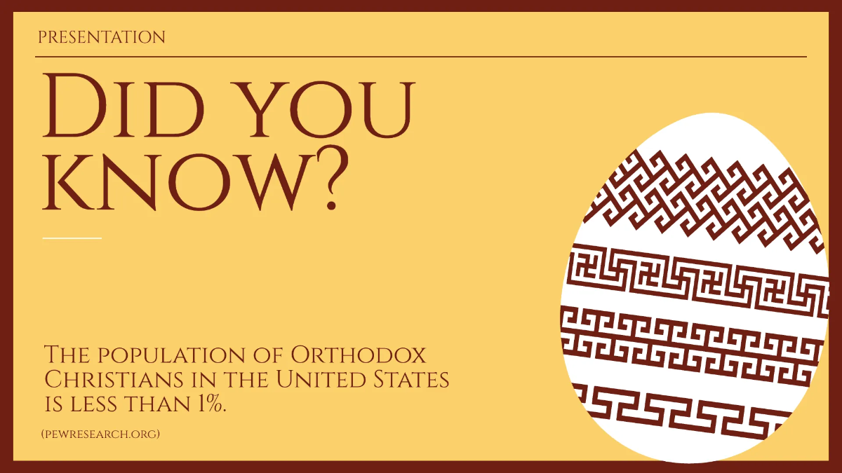 Free Orthodox Easter Presentation Template to Edit Online