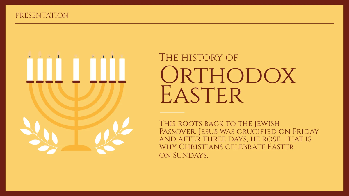 Free Orthodox Easter Presentation Template to Edit Online
