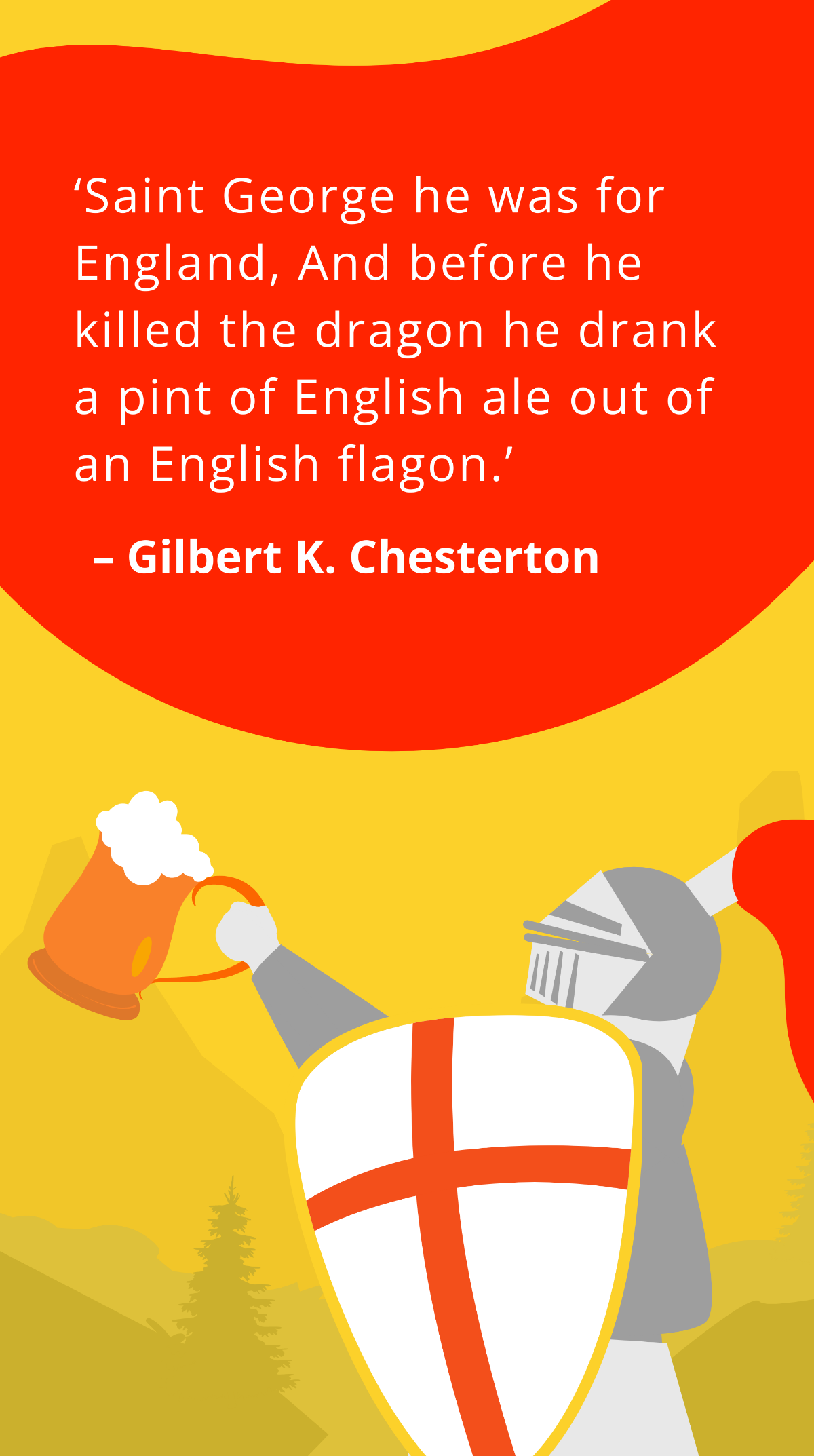 St. George's Day Quote Template