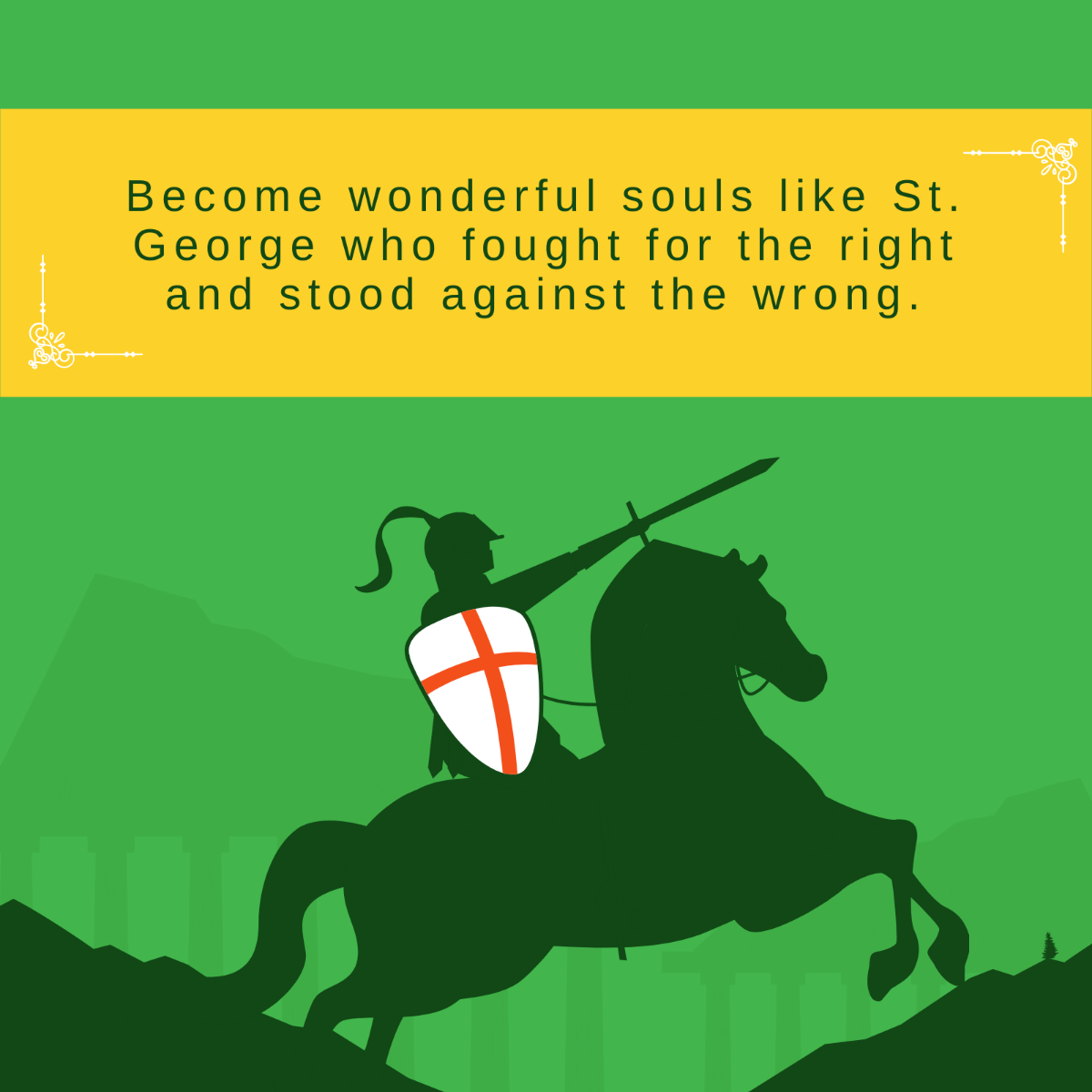Free St. George's Day Whatsapp Post Template