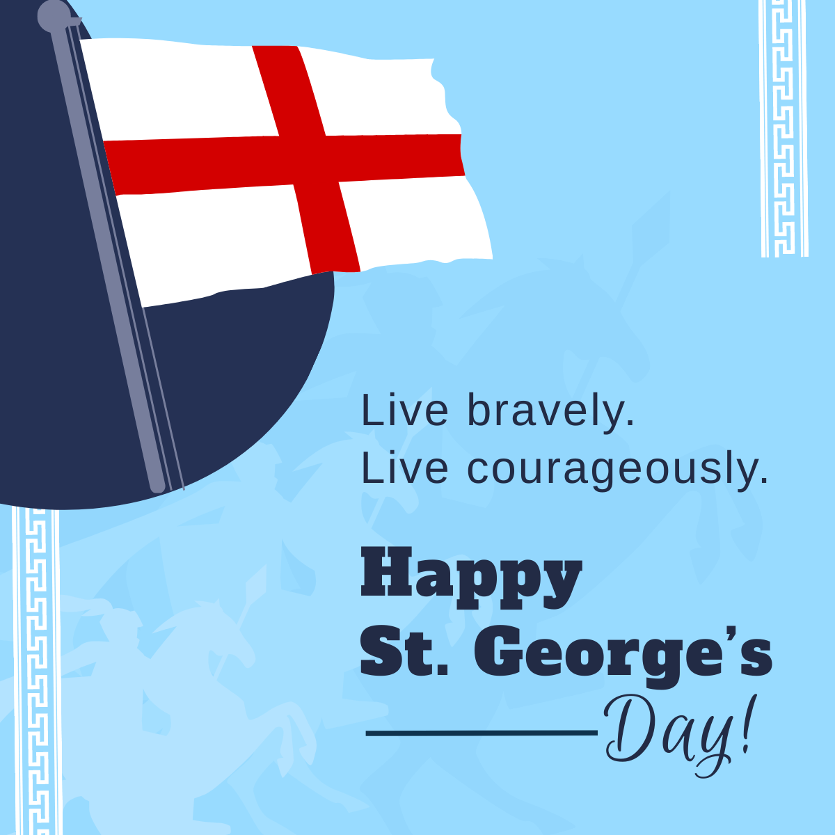 St. George's Day Linkedin Post Template