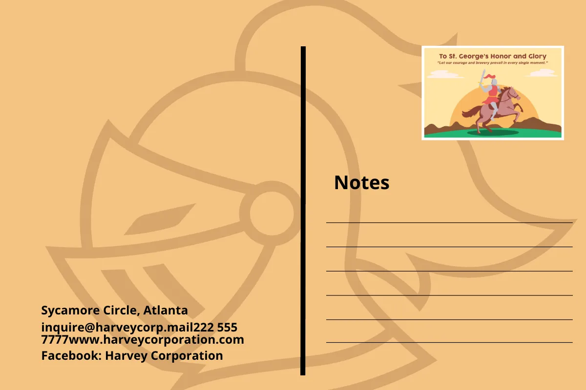 Free St. George's Day Postcard Template to Edit Online