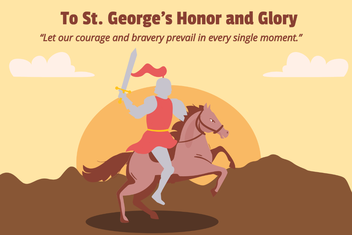 Free St. George's Day Postcard Template