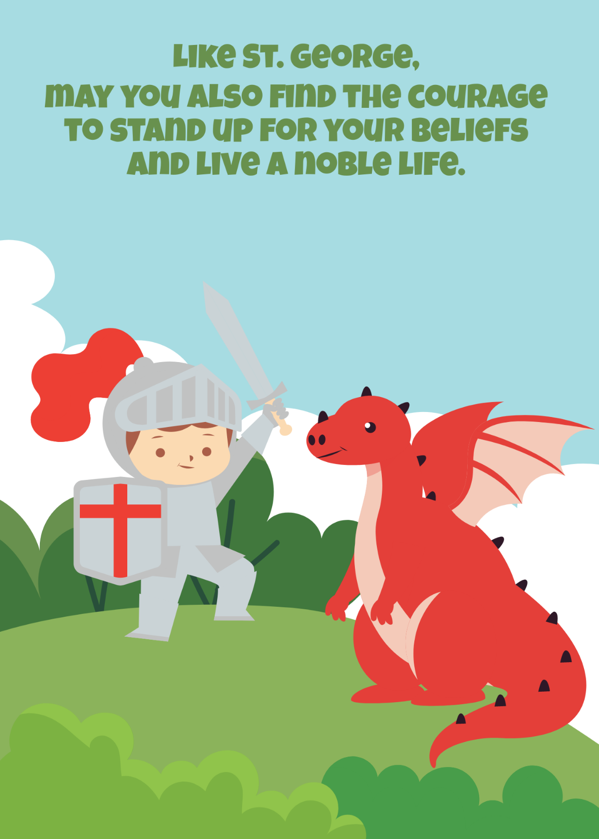 Free St. George's Day Wishes Template