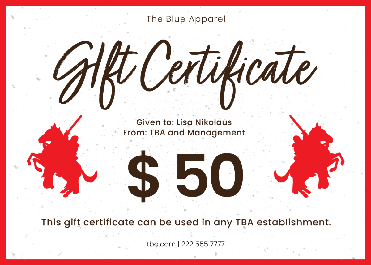 St. George's Day Gift Certificate Template