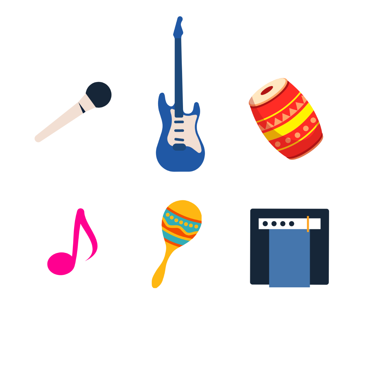 Music Festival Icons Template