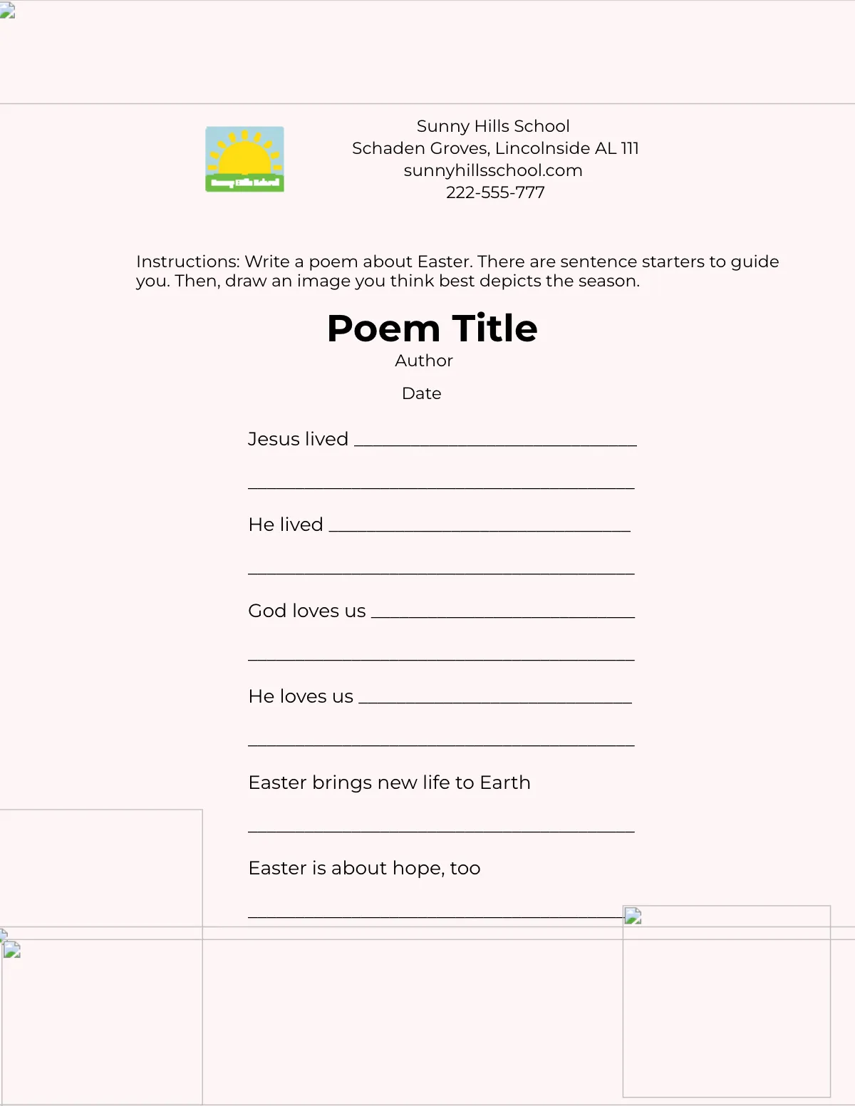 Free Easter Poem  Template to Edit Online