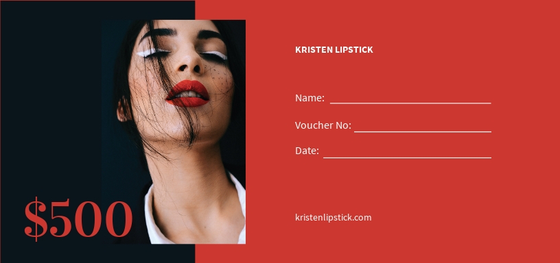 Relationship Romantic Love Voucher Template
