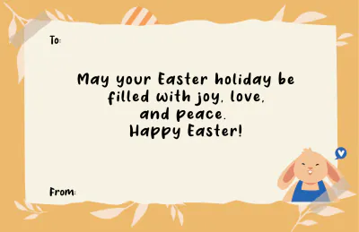 Free Easter Note Template to Edit Online