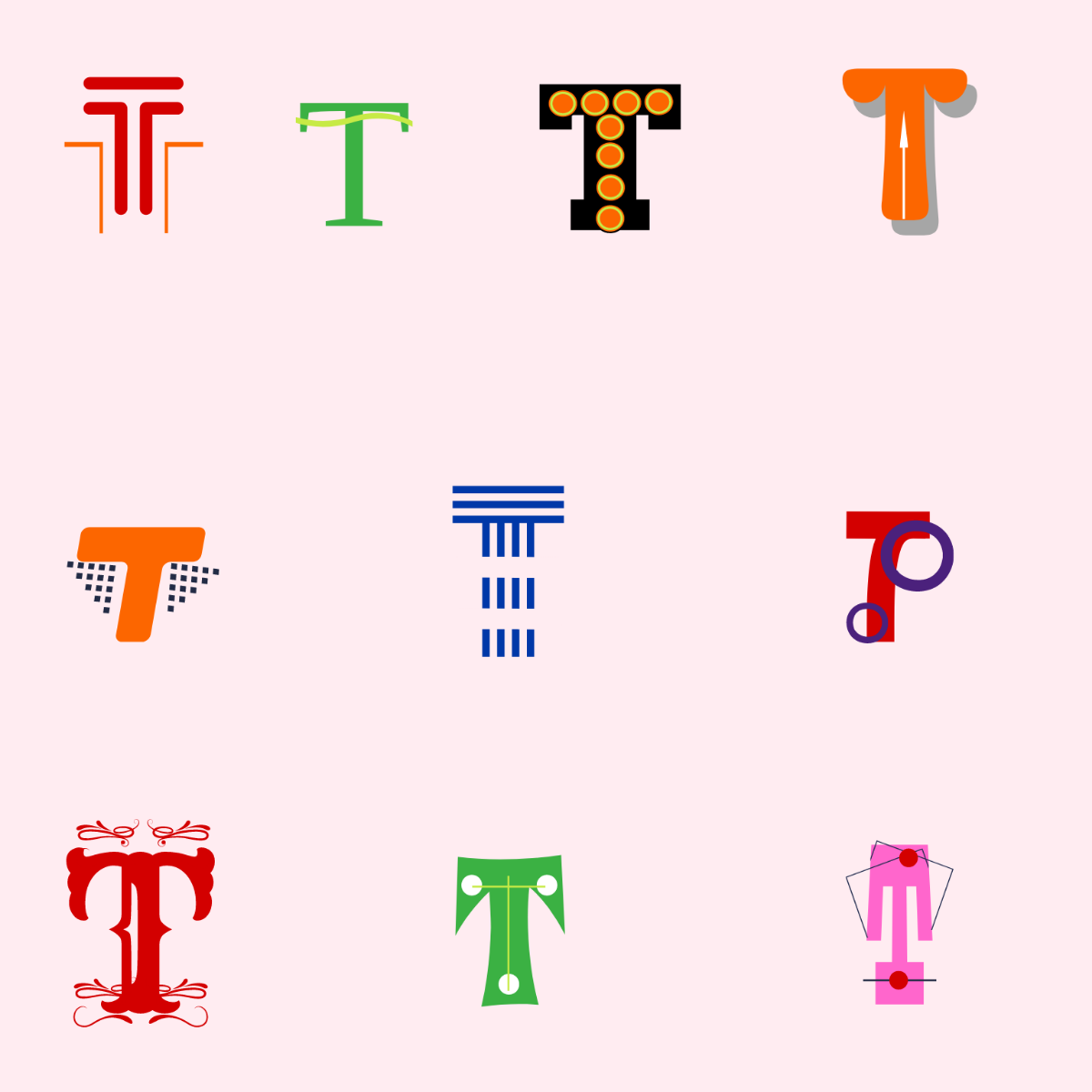 Free T Letter Design