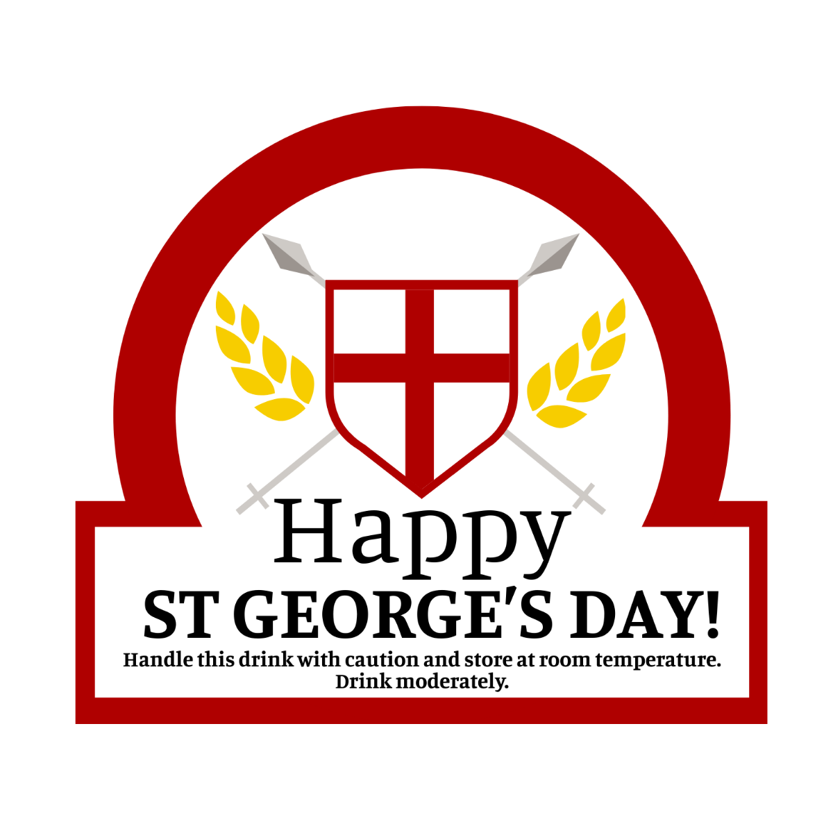 St. George's Day Label