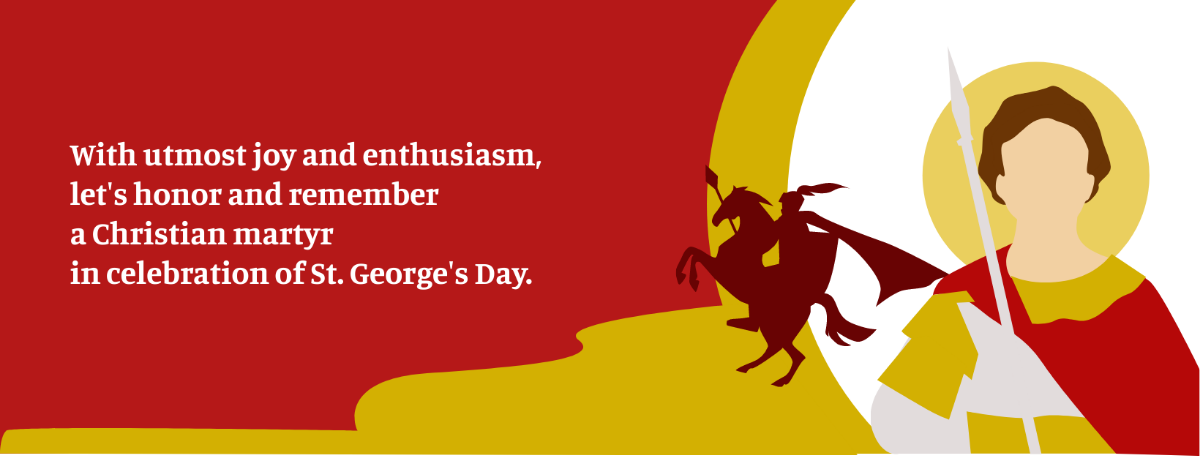 St. George's Day Facebook Cover Banner Template